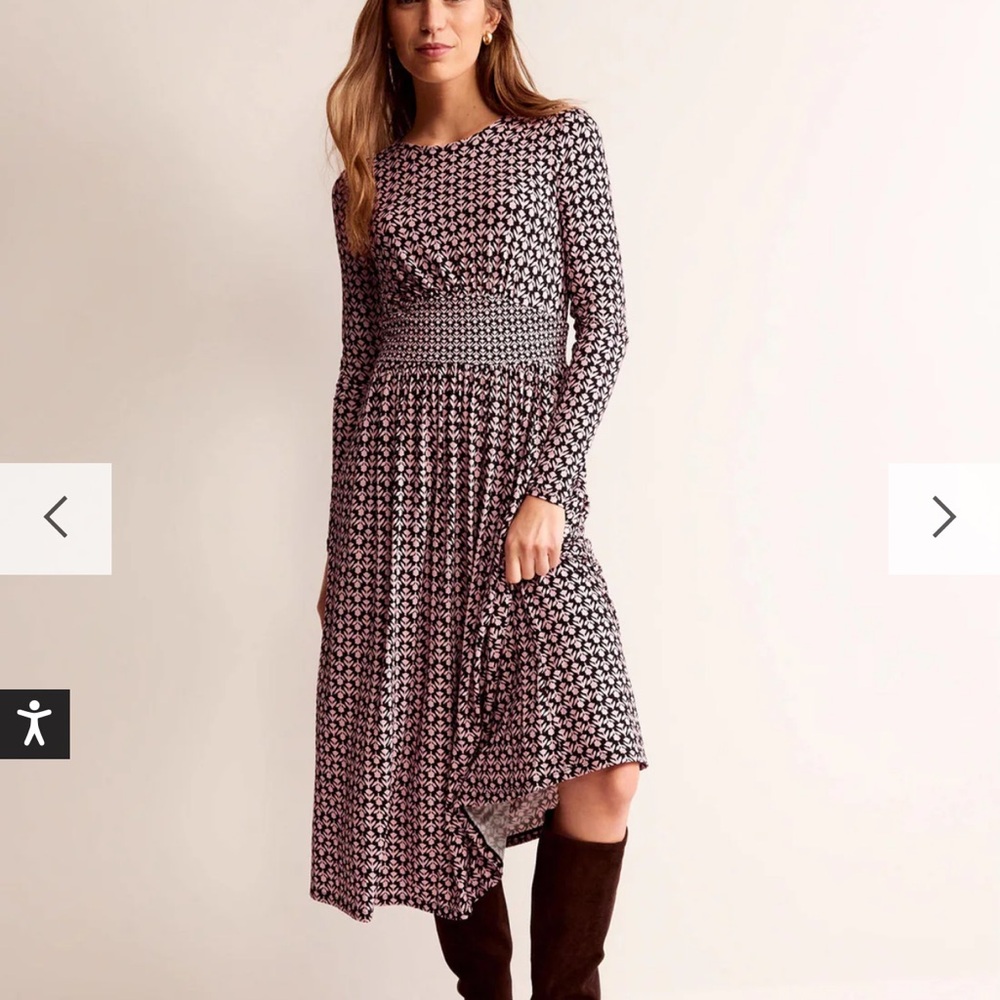 Boden Thea Long Sleeve Midi Dress